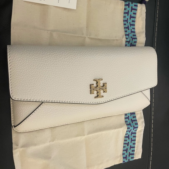 Tory Burch Handbags - ory Burch Kira Leather Clutch, New Ivory